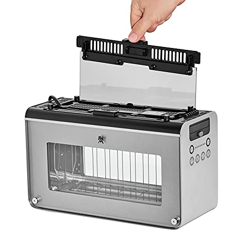 WMF Lono Toaster Glas mit Brötchenaufsatz, 2 Scheiben, XXL, motorisierte Toastaufnahme, Aufwärm-Funktion, 7 Bräunungsstufen, Toaster edelstahl matt – Bild 5