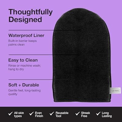 Fake Bake Ultimate Tanning Professional Mitt Sunless Tanner Face & Body Applicator Re-Usable, Durable & Machine Washable - Hand Protection Glove for Self Tanners Lotion, Foam & Mousse