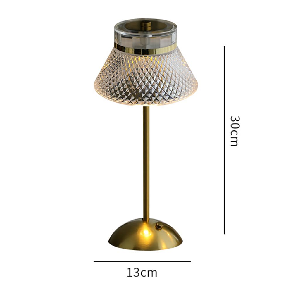 AoLa LED Tischlampe Kabellos Gold Dimmbar Tischleuchte Akku mit Touch Control USB Aufladbar Batterie Nachttischlampe Ohne Kabel 3000K-6000K Tragbar Nachtlicht für Wohnzimmer Schlafzimmer BüRo