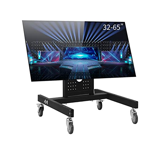 Mobile TV Cart for 32-65 Inch LCD Plasma Flat TVs Up to 88lbs Move TV Trolley Floor Stand with 4 Locking Wheel VESA 600x400mm2