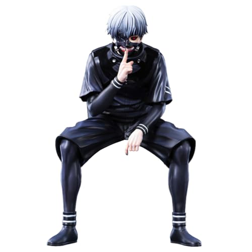 Xinchangda Kaneki Ken - Figura de acción de anime Kaneki Ken sentado de 11 cm, estatua de PVC, figura de anime de dibujos animados, adornos de escritorio, decoraciones coleccionables