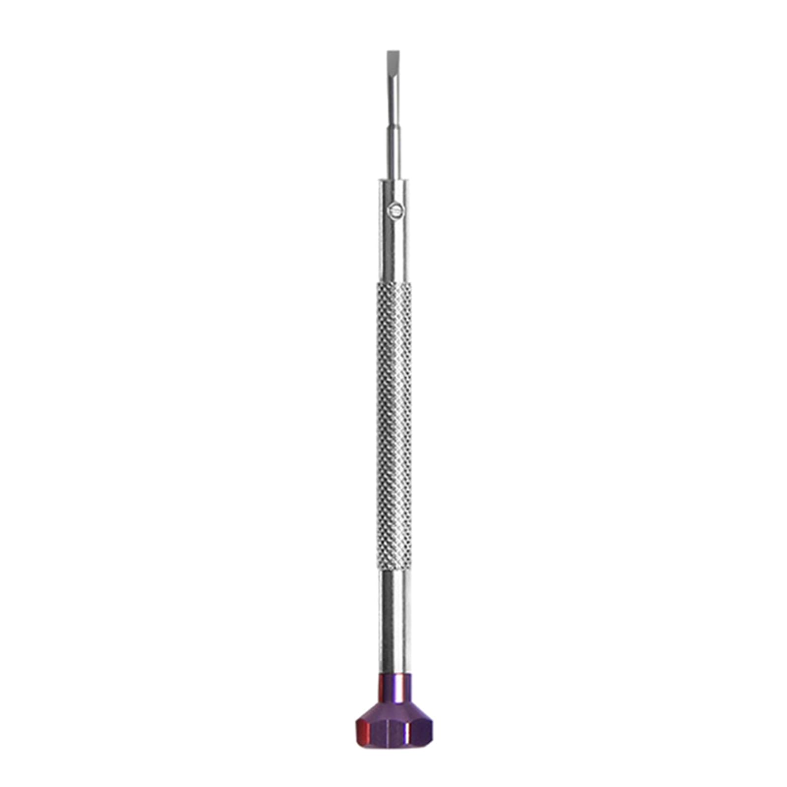 Tsophreniq 1.6Mm Flathead Professional Miniature Crosses Screwdriver Alloy Steel Head Ergonomic Nonslip Handle For Watch Glasses Repair Tasks Tool Steel Multifunctional Miniature