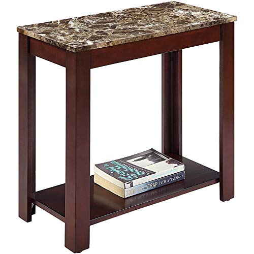 Crown Mark Side Table, 24 in x 12 in x 24 in, Brown