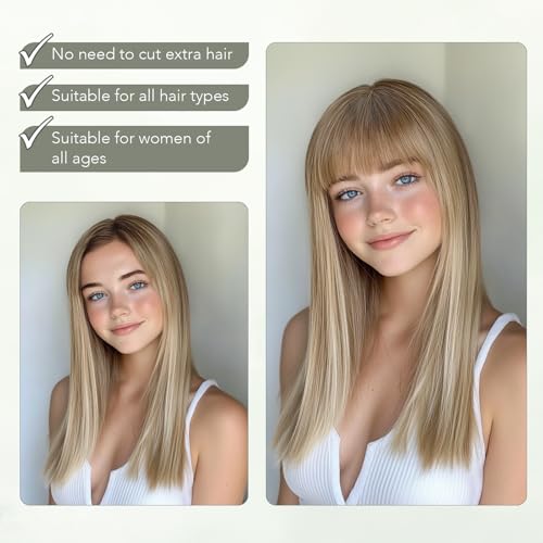 Clip in Fringe Human Hair Clip on Bangs Remy Hair Pieces for Women Short 25g Thing Bang #1 Jet Black - Image 3