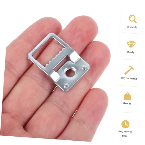 Image of Angoily 50pcs Aluminum Frame Hooks Saw Toothed Picture Hangers for Drywall Heavy Duty Decorative Hangers for Photos Frames