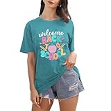 Welcome Back to School Shirt Women Bruh We Back Teachers T Shirt First Day of School Short Sleeve Tee Tops