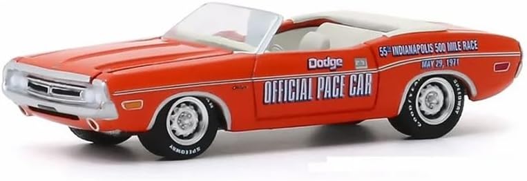 1971 Challenger Convertible Official Pace Car Orange 55th Indianapolis 500 Mile Race Hobby Exclusive 1/64 Diecast Model Car by Greenlight 30144