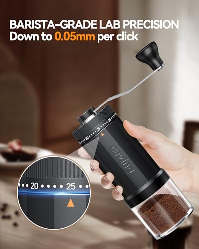 Revolutionary 60g Large Capacity Manual Coffee Grinder - Portable Hand Coffee Mill with 40 Adjustable Settings, Ceramic Conical Burr for Espresso, Pour Over, and Travel - Image 3