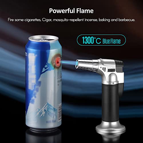 Moniss Tocha Butano Chama Ajustável Tocha Industrial Multiuso Soldagem Recarregável Tocha de Cozinha