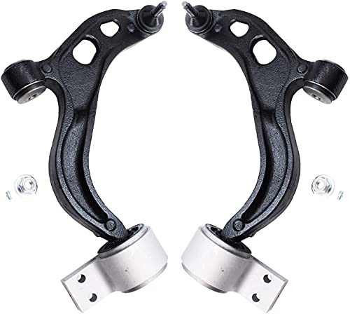 Image of Detroit Axle - 4pc Front Control Arms Kit for 2010-2012 Ford Taurus Flex | Lincoln MKT, 2009-2012 MKS, 2 Lower Control Arms w / Ball Joints 2 Outer Tie Rods Replacement