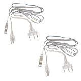 TACHUNE 2 Pack Fencing Body Cord for Foil/Sabre – Durable Stainless Steel Conductive Hand Line with Standard Pin Plug, Flexible & Transparent Design for Training and Competition