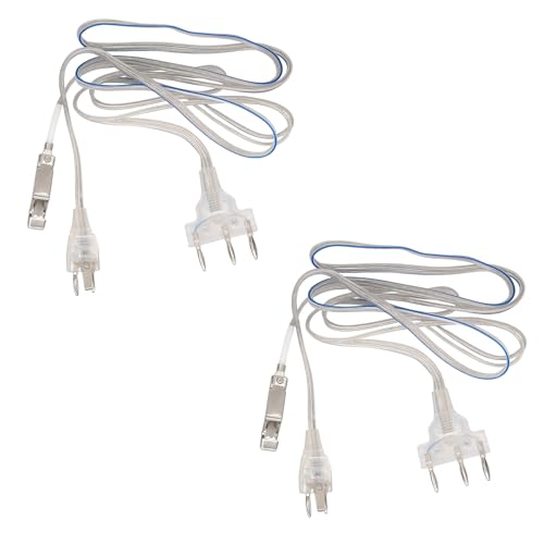 TACHUNE 2 Pack Fencing Body Cord for Foil/Sabre – Durable Stainless Steel Conductive Hand Line with Standard Pin Plug, Flexible & Transparent Design for Training and Competition