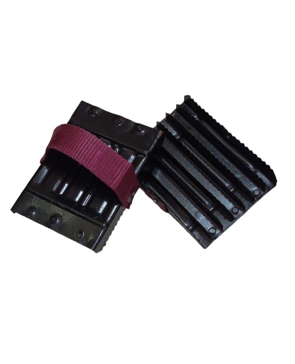 Horse Metal Grooming Brush with Handle, Black and Burgundy