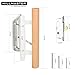 HILLMASTER Patio Sliding Door Handle Set with Mortise Lock 45°,Mortise Style Reversible Design Non-keyed Sliding Patio Glass Door Handles Patio Door Lock,Fits 3-15/16