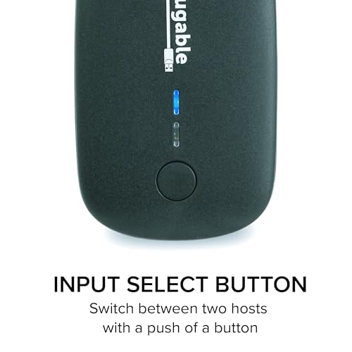 Image of Plugable USB 2.0 Sharing Switch for One-Button USB Device Port Sharing Between Two Computers (A /B Dual Computer Switch)