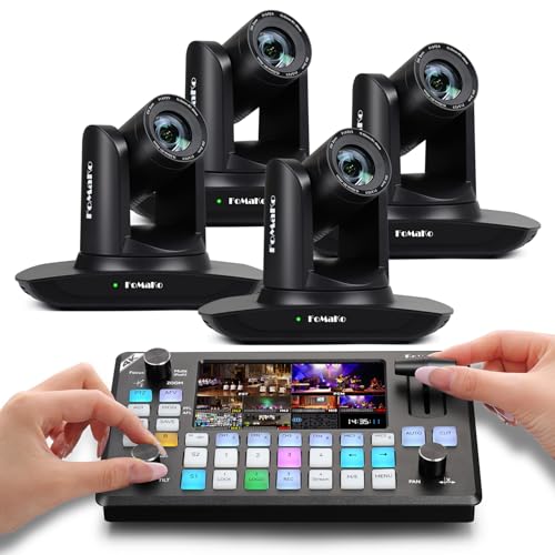 FoMaKo AI Auto Tracking HDMI PTZ Camera 20x Zoom (4pcs)