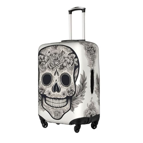 Mexican Skull Print Personalized Travel Luggage Cover With Zipper, Elastic Luggage Cover,For Daily Use2