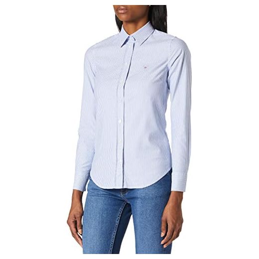 GANT Dam stretch Oxford Banker skjorta blus, Nautisk blå, 32 SE