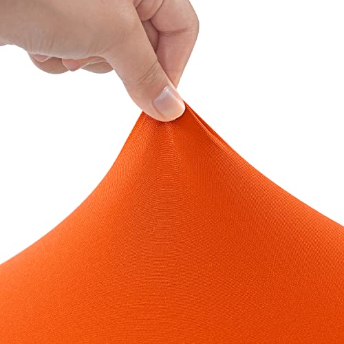 Image of Peomeise 8FT Spandex Table Cover Rectangular Stretch Spandex Tablecloth (Orange,8FT)