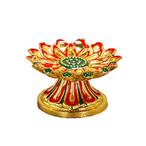 GOOZT Mini bougeoir tibétain peint au beurre de lotus pour décoration de table Cover