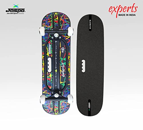Image of Jaspo Hurricane Ollie Fibre Skateboard - 31 inch x 8 inch Deck, Unique Art Design, Perfect for Beginners & Trick Learning (Nexus)