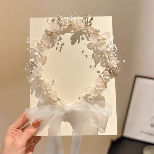 ZenithBurst Velo de novia con velo de flor con corona de flores, accesorio para el pelo de novia, accesorio para el pelo de boda, accesorio para novia