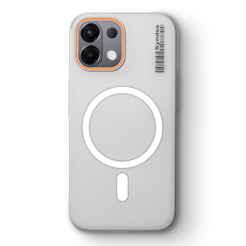 Image of Mr. Case Back Cover for Oppo K13 5G Sleek Frosted Translucent Back Only Compatible with Wireless Magnetic Accessories | Anti-Scratch Shockproof Phone Case - White