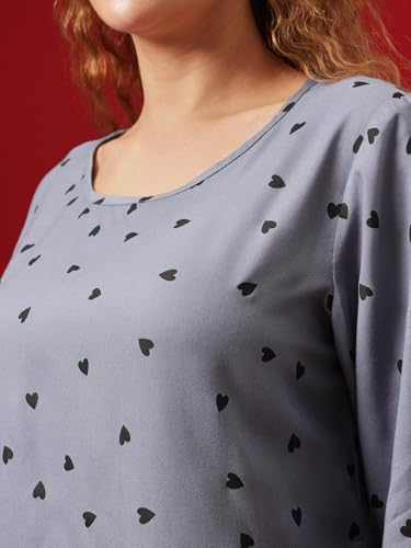 Image of Clovia Women Rayon Night Suit- Printed, Top & Pyjama Set