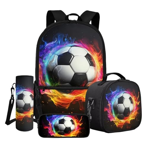 Sac à dos d'école 4 en 1 robuste avec poches thermiques pour enfants