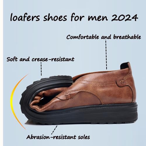 WINDEHAO Mocasines ligeros de piel auténtica para hombre, informales, de negocios, mocasines para hombre, mocasines de conducción para hombre - imagen 6