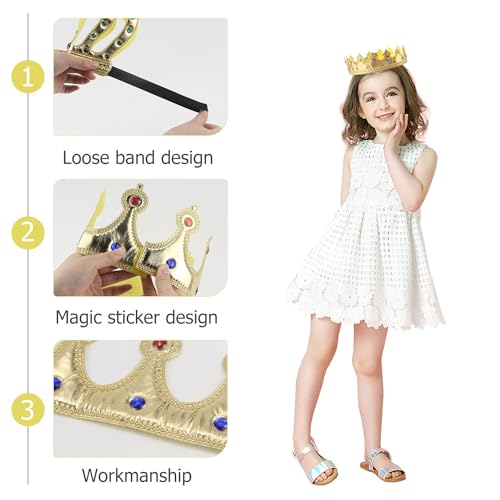 chenyu Krone König 6 Stück Geburtstagskrone Krone Mädchen Geburtstagskrone Junge Erwachsene Couronne roi Partykostüme zum Thema Geburtstag Kronen Erwachsene Requisiten für Hochzeitsfotos