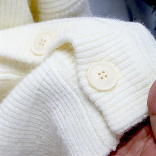 Men Loose Casual Solid Color V-Neck Cardigan Sweater Simple All-Match Knitting Outwear3