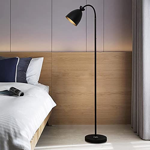 Lámpara de pie para leer en el salón con luz cálida y brazo flexible