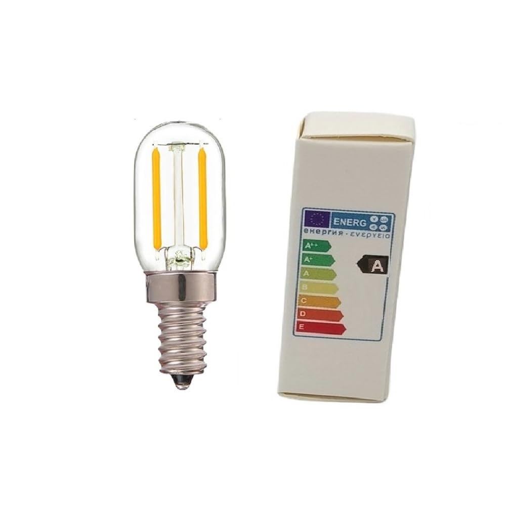fengyan Casa Bombillas, Paquete de 50 Bombillas LED de filamento E14 T22 AC220V 1W Regulables for frigorífico Familiar Lámpara