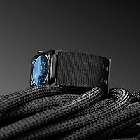 Tefeca Dual Series Armband für Apple Watch Ultra, Ersatzarmband mit Schwarzem Nylon und Schwarzen Adaptern, Kompatibel für Ultra Breit 49/45/44/42mm – Ansicht 4