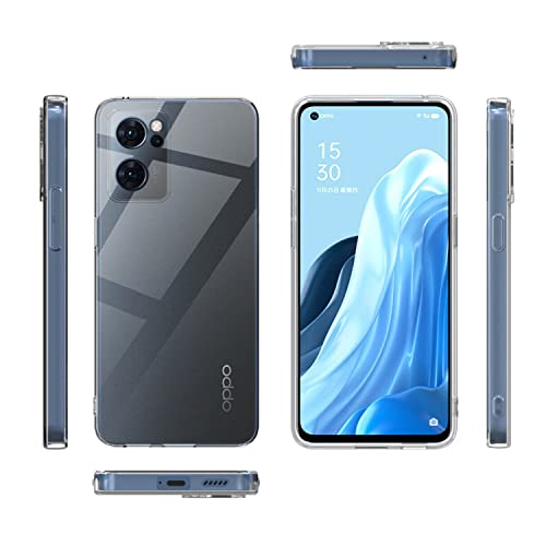 Image of Case Creation New Oppo A76 Premium Imported 0.3mm Crystal Clear Totu Silicone Transparent Flexible Soft Corner Protection with TPU Slim Back Case Color Variation Cover for Oppo A76