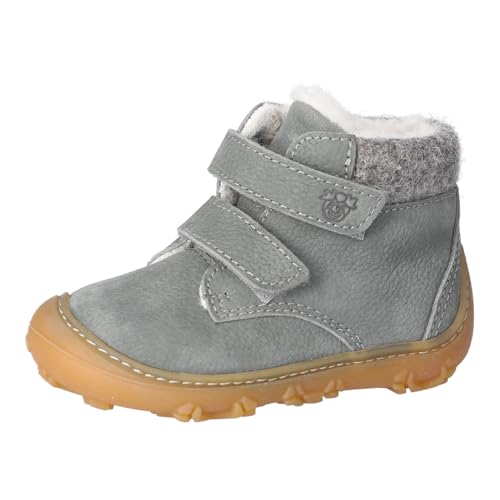 RICOSTA Jungen Stiefel NICO, Kinder Lauflernschuhe, Weite: Weit, terracare,Barfuß-Schuh, Booties, wasserdicht, Klettstiefel, Salbei (570), 24 EU