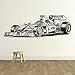 Grand autocollant mural de garage de voiture de formule 1 de course championnat du monde autocollant mural de jeu de voiture A5 56x19 cm