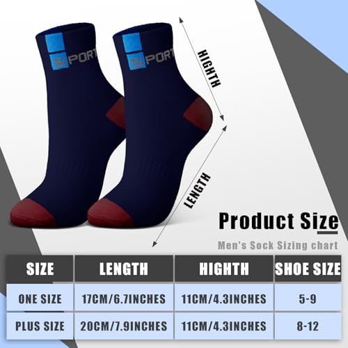 Bencailor 15 Pairs Men's Crew Socks Breathable Athletic Comfort Lightweight Sport Socks for Men2