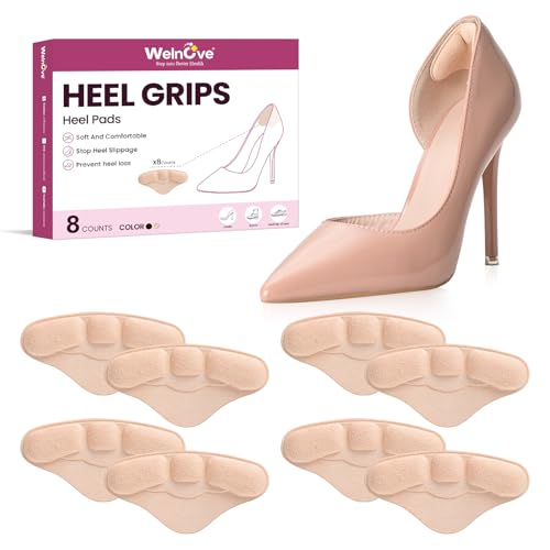 4 Pares de Protectores de Palón - Welnove Plantillas que Protegen el Talón, Previenen Ampollas y Rozaduras，Apto Para una Amplia Gama de Calzado