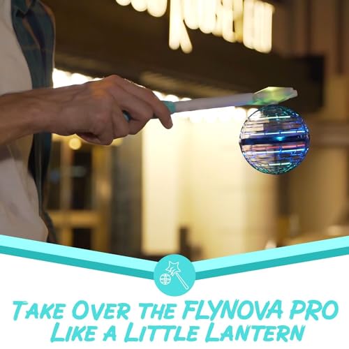 Image of ATHLERIA Blue Flying Orb Ball with Wand,Cosmic Globe Hover Boomerang Mini Drones for Kids,Cool Gadgets Christmas Birthday Gifts Toys for Boy Girl Teens 6 7 8 9 10+ Year Old