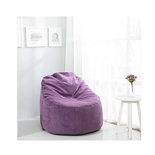 RKRXDH Home Bean Bag Chair Living Room Bean Bags/Sofa Bean Bag/Jumbo Fabric Gaming Chair Lounger Recliner Giant Living Room Beanbag (Dual Zip System) 75x75x35cm (Color : Purple, Size : 75x75x35cm)