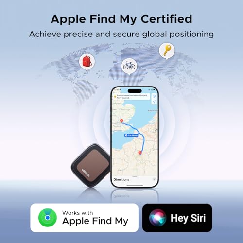 Image of UGREEN Finder Pro Tracker Tags (iOS Only) Solar Powered Bluetooth Air Smart Tags Item Finder Compatible with Apple Find My for Backpack Luggage Key [Apple MFi Certified]