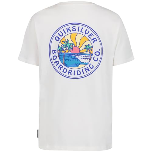 Image of Quiksilver Boys' Short Sleeve Logo Graphic T-Shirt, Soft & Comfortable, Regular Fit