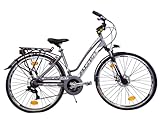 bici ammortizzata elettrica cambio 21 velocita' Atala DISCOVERY FS MD LADY bicicletta da donna city bike 28 bici con forcella ammortizzata disco freno ant.