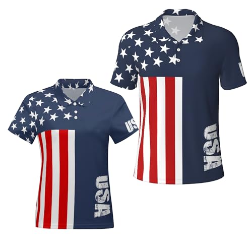 Funny Couple Golf Shirts, Matching Hawaiian Golf Shirt for Couple, Moisture Wicking Couple Polo Shirt for Men Women miniatura 5
