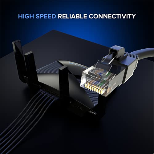 Maximm Ethernet Cable 40 ft CAT6 High Speed Internet Network LAN Cable Cord, Outdoor Waterproof (Black) by Maximm - Image 2