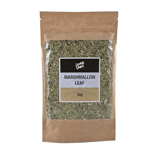 Lowhill Valley Marshmallow Leaf Althaea officinalis Herbal Tea For Wellbeing No Additives or Preservatives Organically Grown In Reusable Package 30g