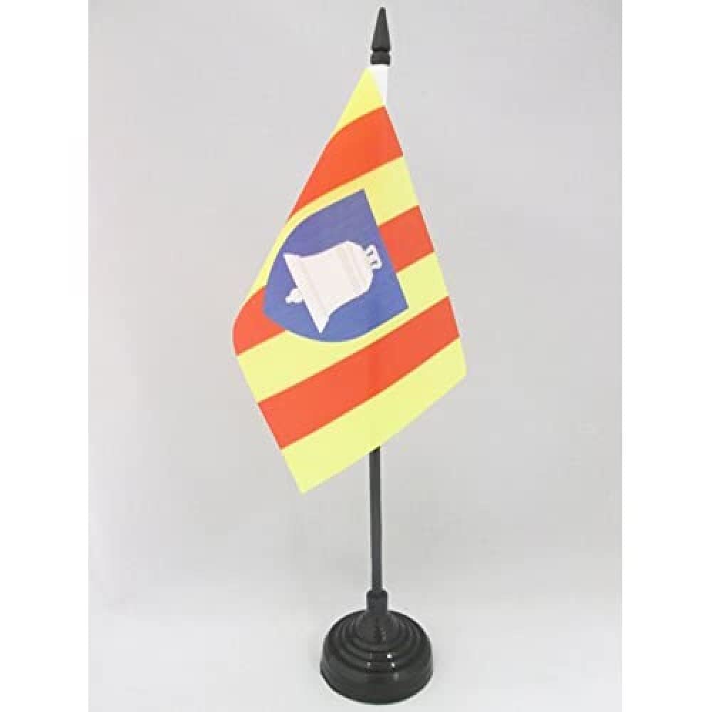 AZ FLAG, French Department of Ariège Table Flag 4'' x 6'', Department of France Office Mini Banner 100% Polyester 15 x 10 cm
