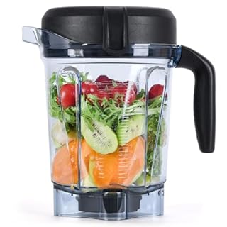 Blender Pitcher 64oz Low-Profile, Replacement Pitcher Container Jar Cup Compatible with 750, 5200, 5000, 6300, 7500, 7800, Vm0102, Vm0103, Vm0197, E310 Classic/Explorian/Commercial Series
